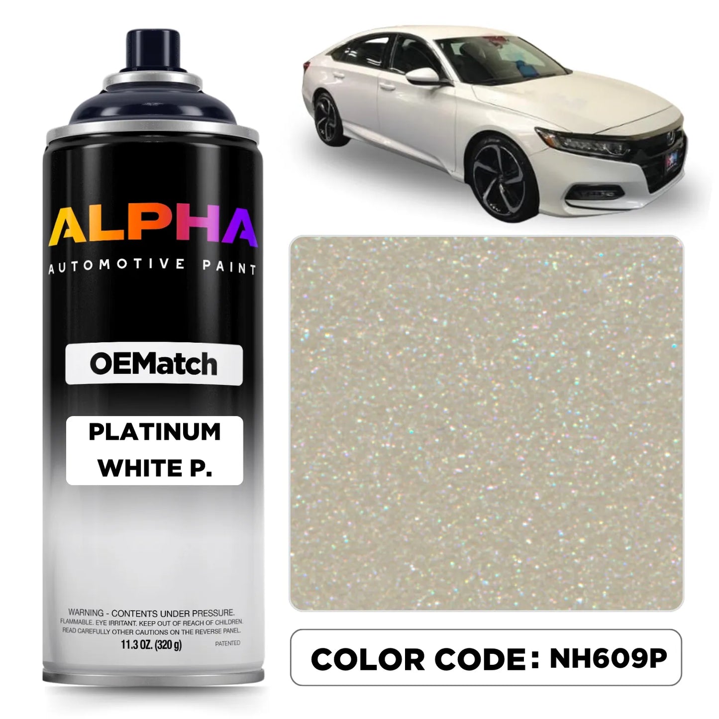 Honda Platinum White Pearl NH609P | OEMatch Spray Can