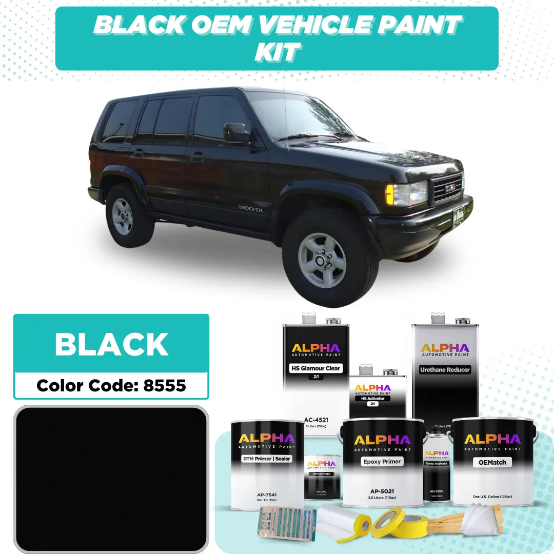 Isuzu Black 8555 / 41-8555 | OEMatch Vehicle Paint Kit