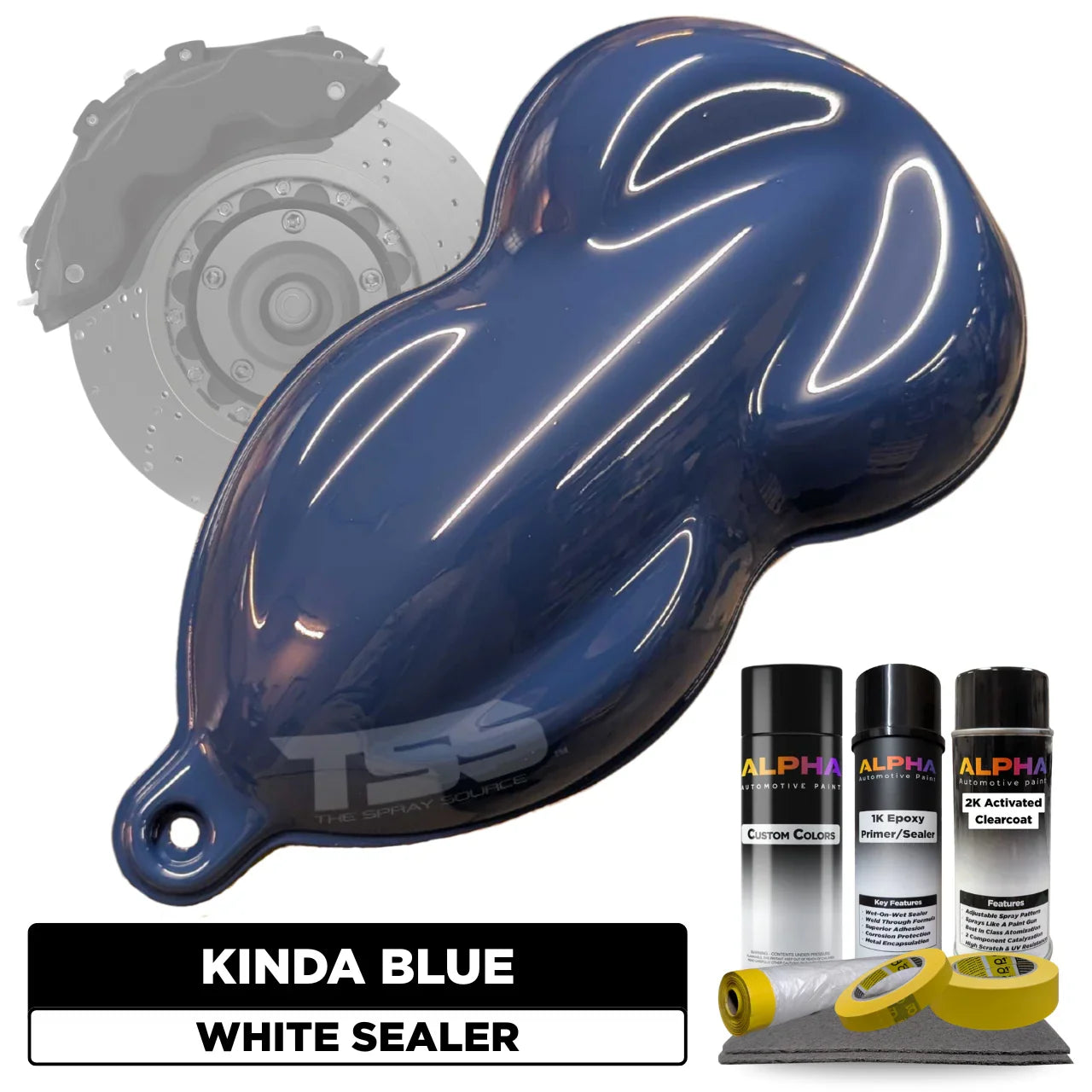 Kinda Blue Brake Caliper Paint Kit