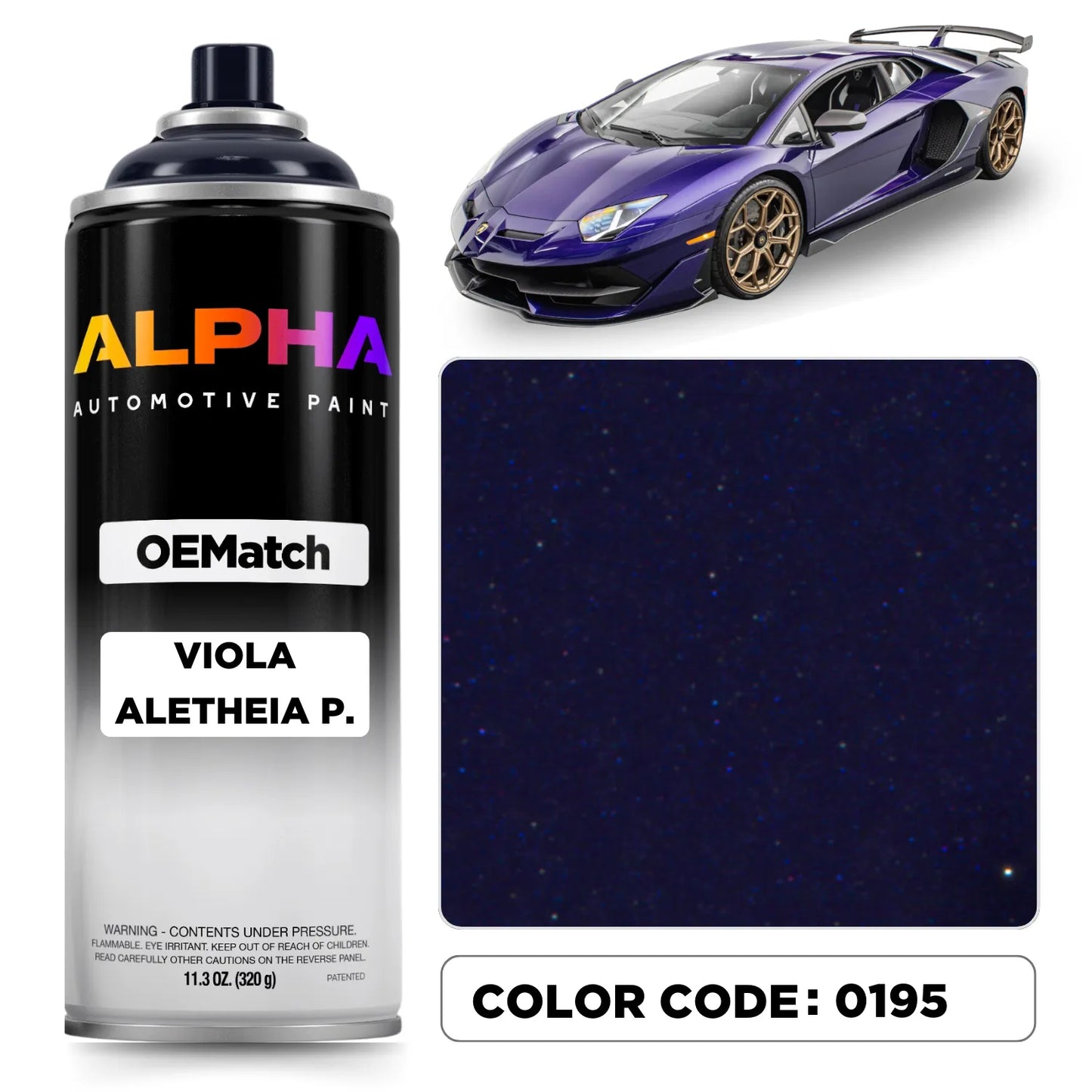 Lamborghini Viola Aletheia P. 0195 | OEMatch Spray Can
