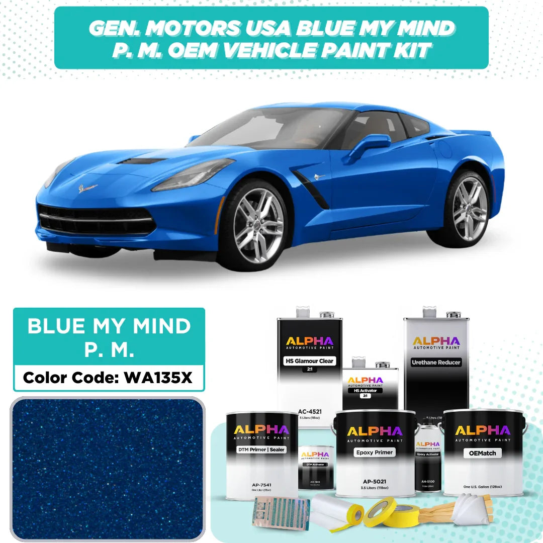 GEN. MOTORS USA BLUE MY MIND P. M. WA135X | OEMatch Vehicle Paint Kit
