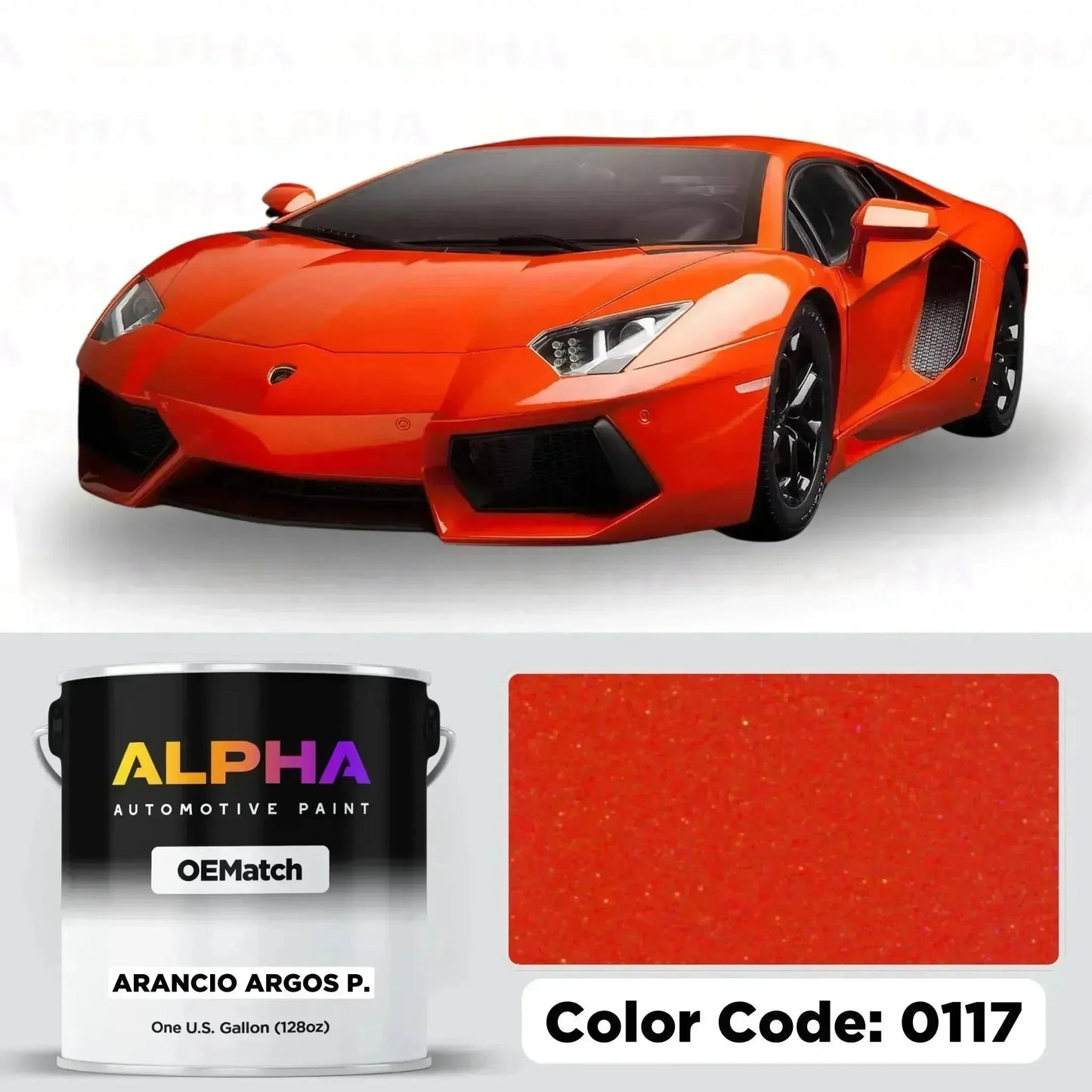 Lamborghini Arancio Argos Pearl 0117 | OEMatch Basecoat