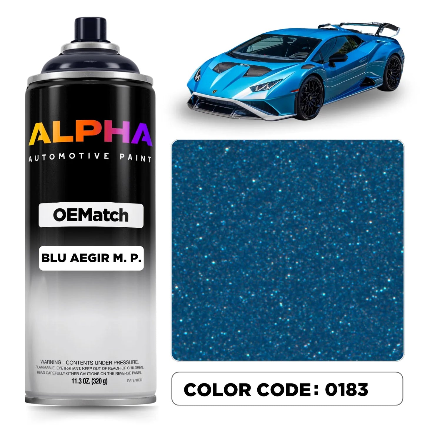 Lamborghini Blu Aegir M. P. 0183 | OEMatch Spray Can