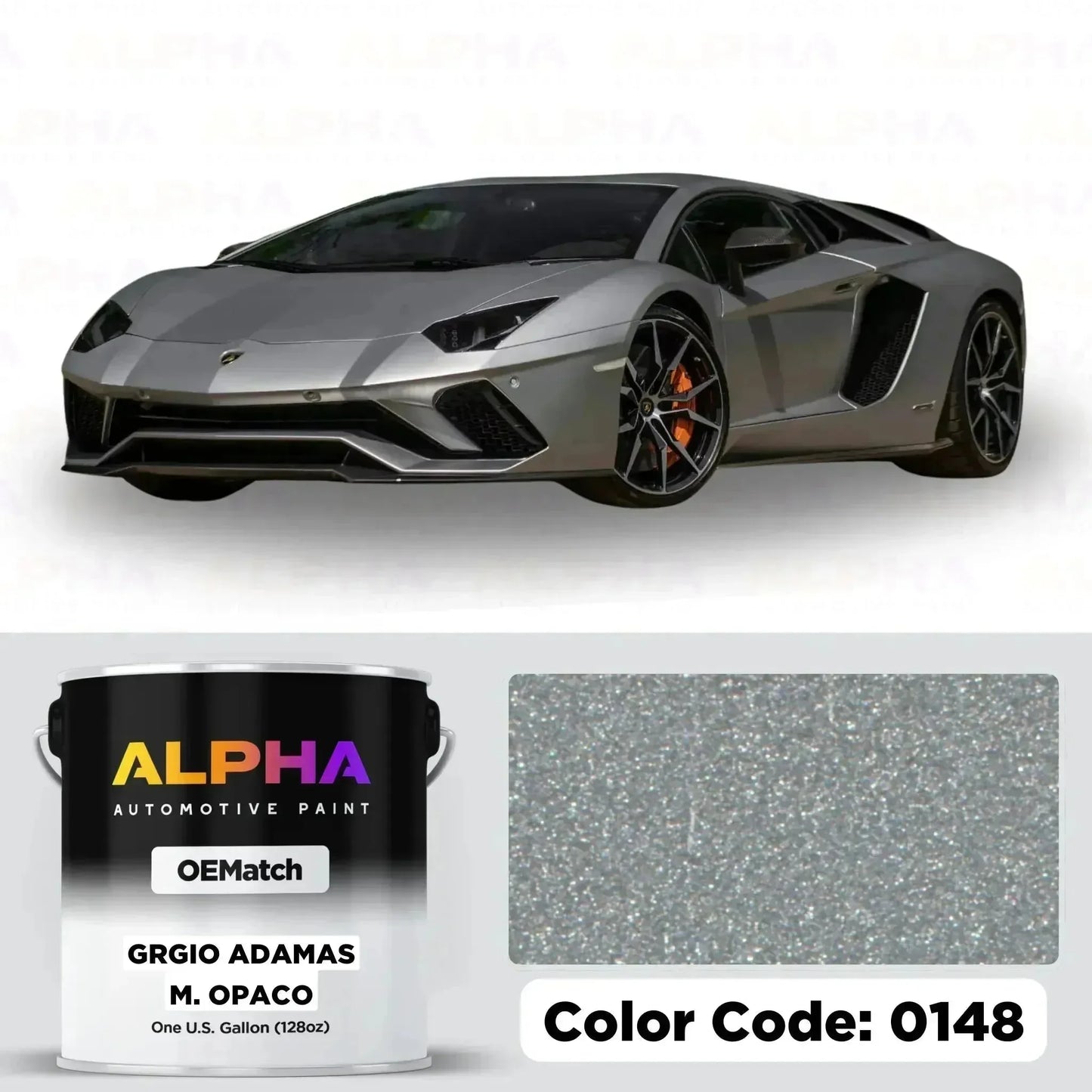 Lamborghini Grigio Adamas Metallic 0148 | OEMatch Basecoat