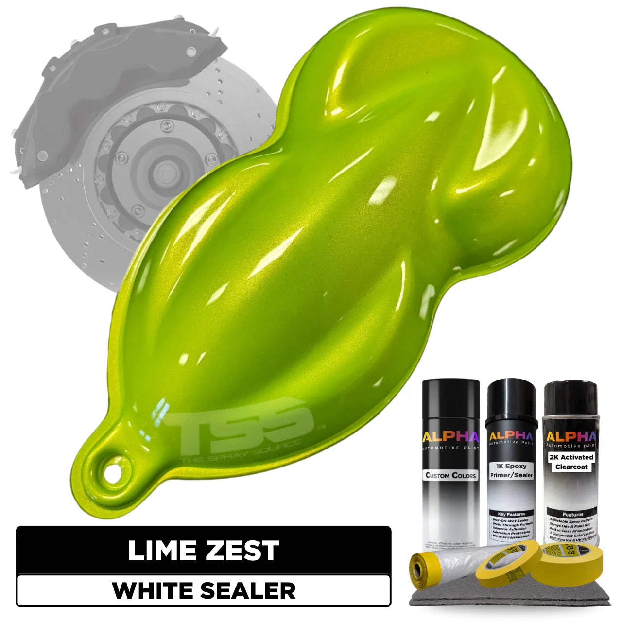 Lime Zest Brake Caliper Paint Kit – The Spray Source