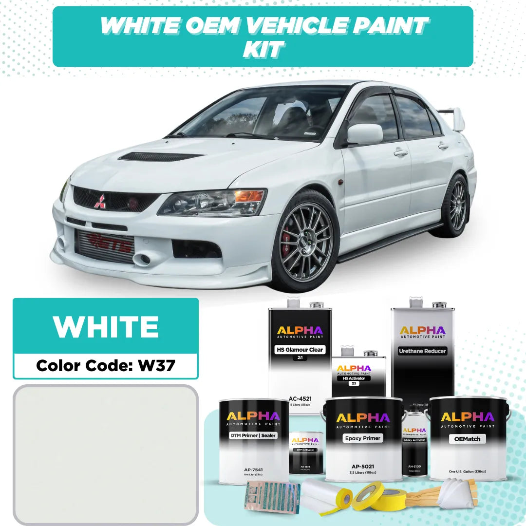 Mitsubishi White W37 | OEMatch Vehicle Paint Kit