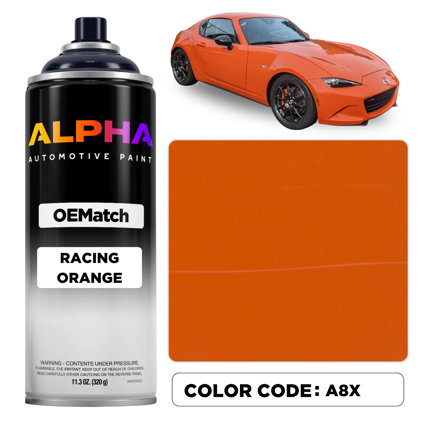 Mazda Racing Orange A8X | OEMatch Vehicle Paint Kit