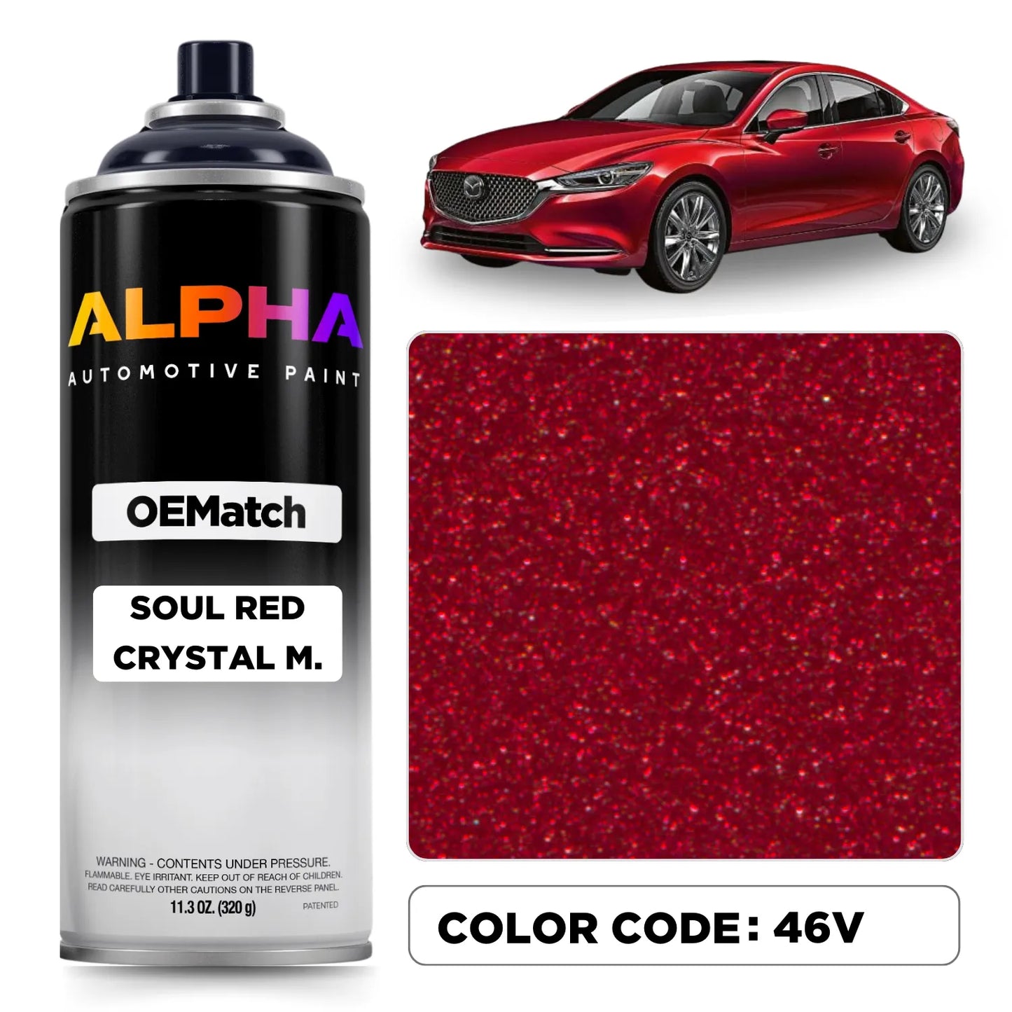 Mazda International Soul Red Crystal Metallic 46V | OEMatch Spray Can