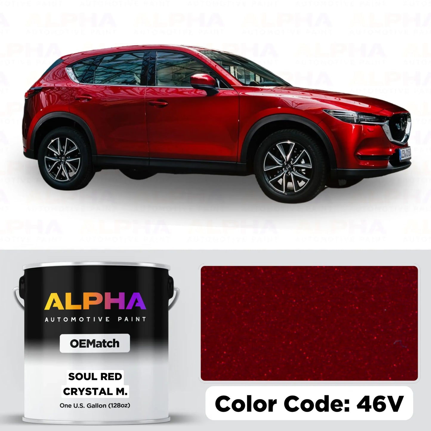 Mazda USA Soul Red Crystal Metallic 46V | OEMatch Basecoat