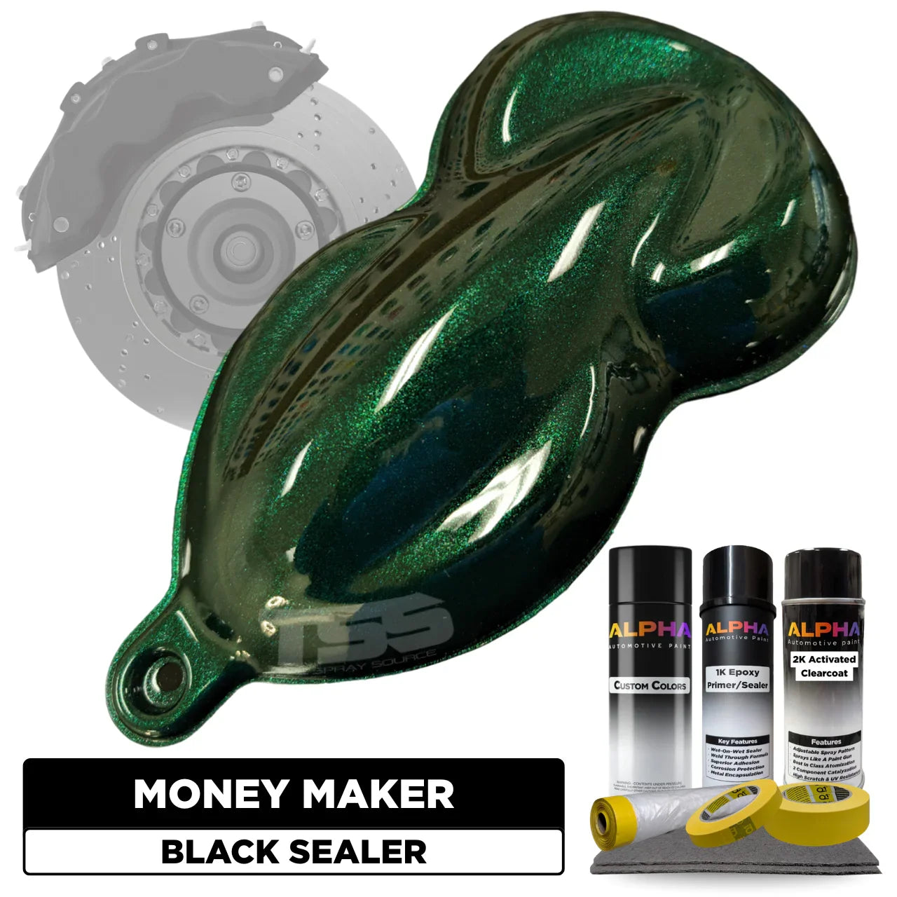 Money Maker Green Brake Caliper Paint Kit – The Spray Source