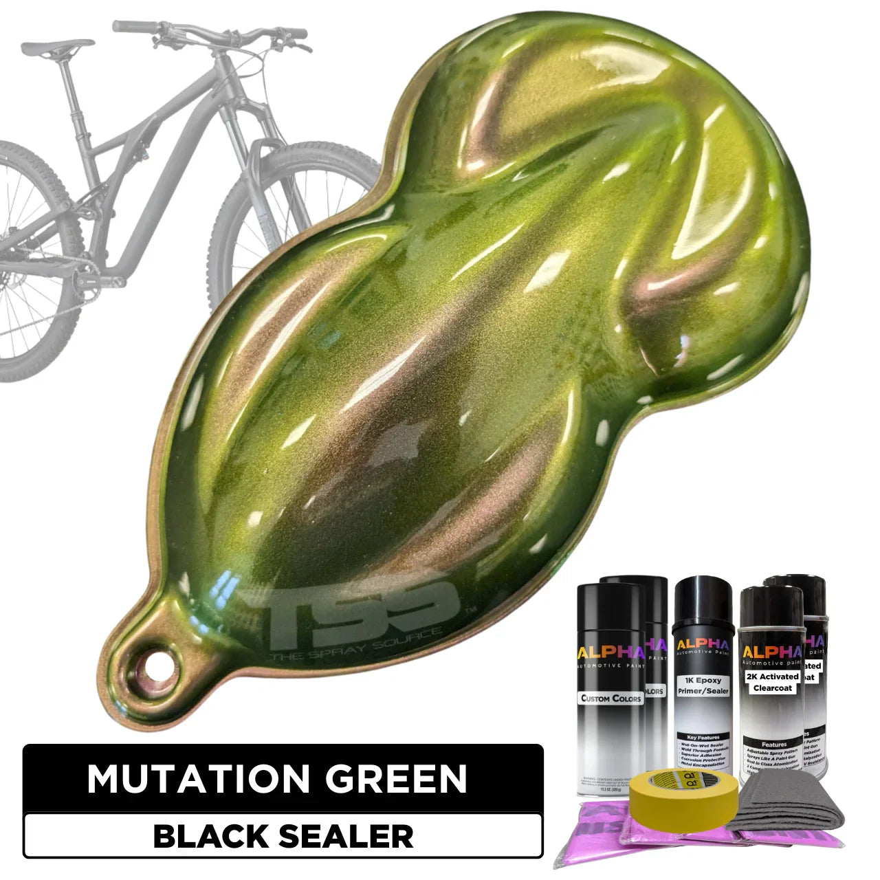 bicycle modification shop near me Mutation Green Bike Paint Kit – The Spray Source