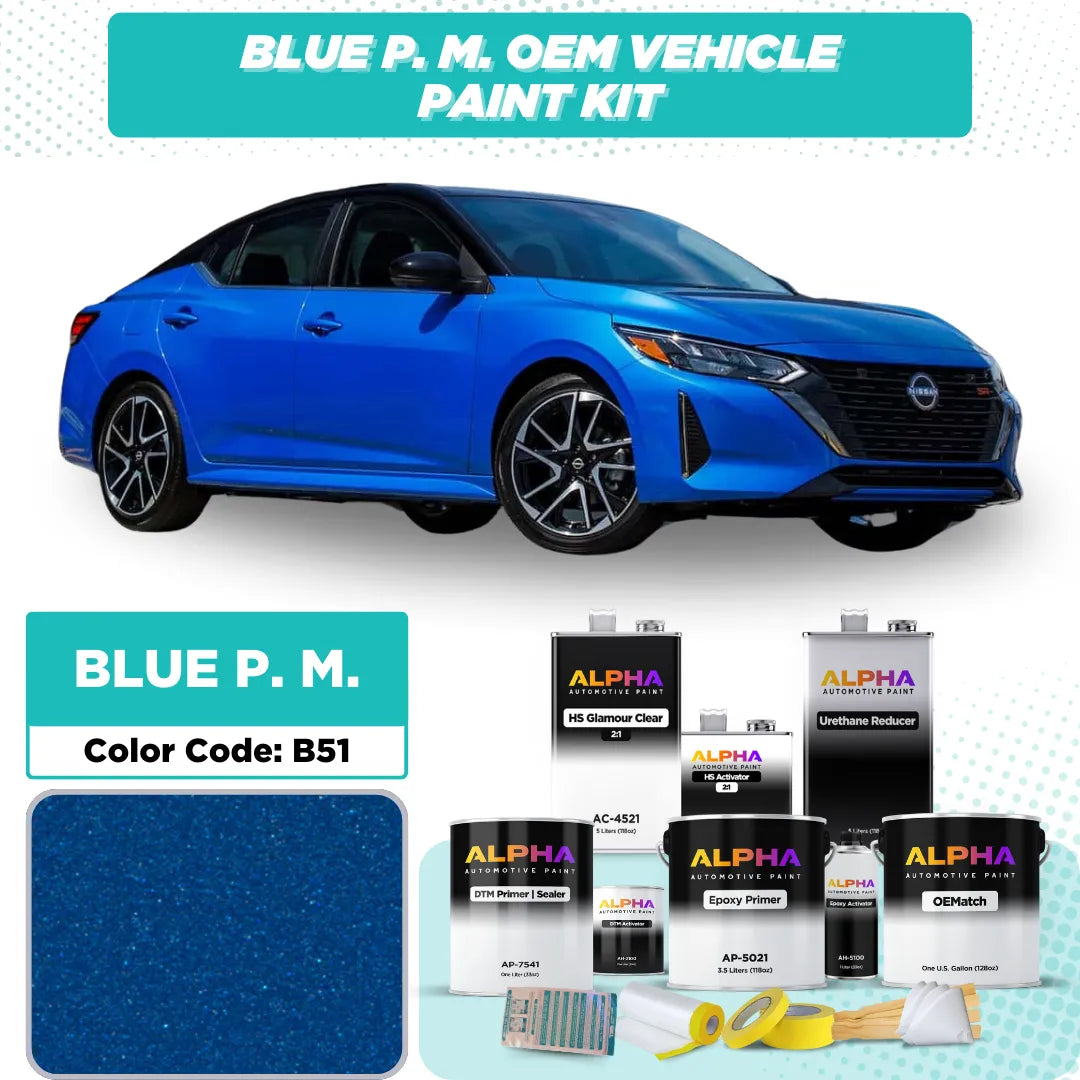 Nissan Electric Blue Metallic B51 | OEMatch Vehicle Paint Kit