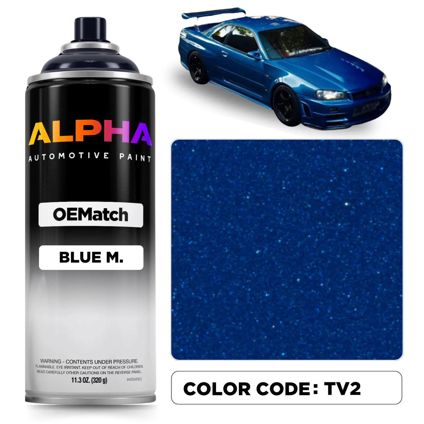 Nissan Bayside Blue Metallic TV2 | OEMatch Spray Can