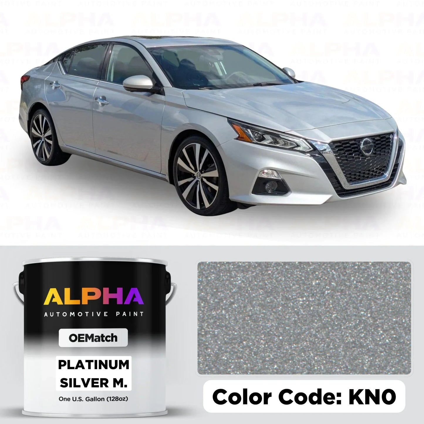 Nissan Platinum Silver Metallic KN0 | OEMatch Basecoat