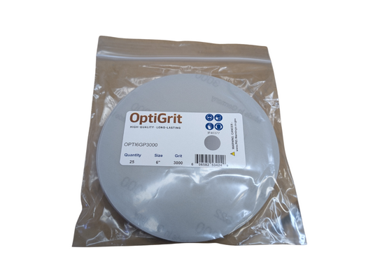 OptiGrit 6"Film Sandpaper Disc 3000 Grit - 25/pk