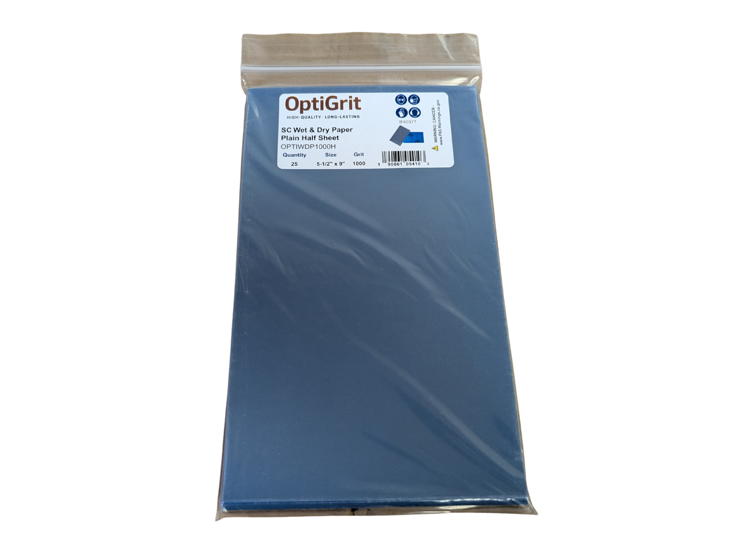 OptiGrit WetDry P1000 5-1/2" x 9" Waterproof Sanding Sheets – (25/pk)