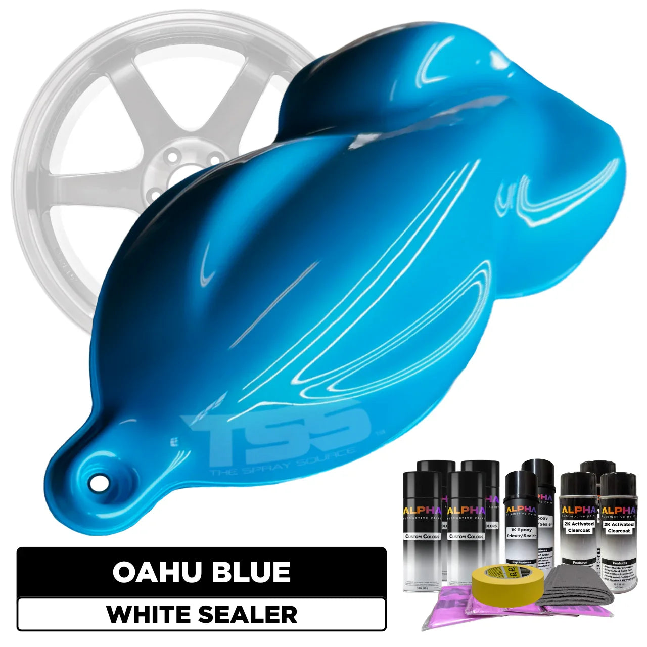 Oahu Blue Wheel Paint Kit