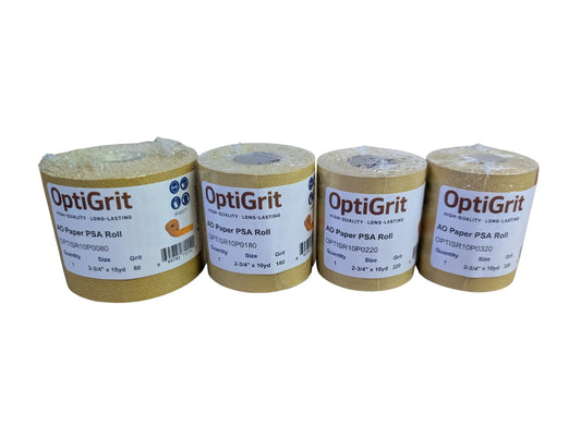OptiGrit PSA Roll Sandpaper - 320 Grit Aluminum Oxide 2-3/4" x 10 yards