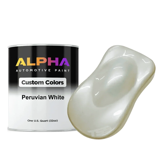 Peruvian White Paint Basecoat Midcoat automotive basecoat paint by Alpha Automotive Paint