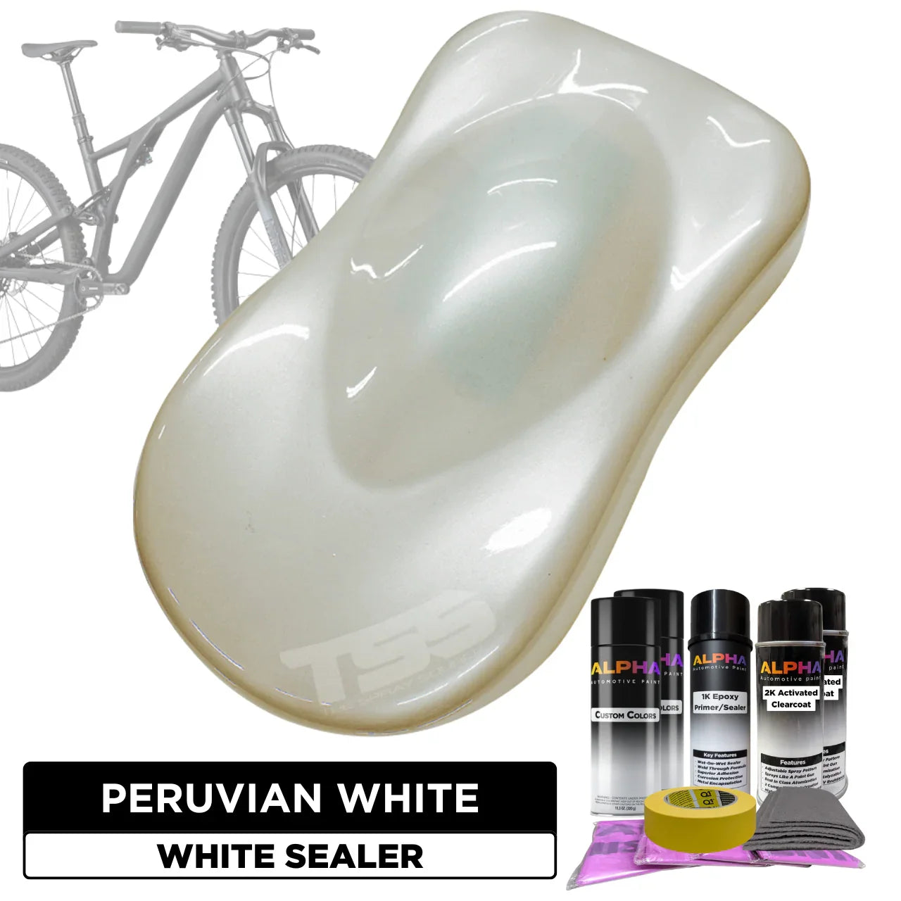 pearl fahrradtasche Peruvian White Bike Paint Kit