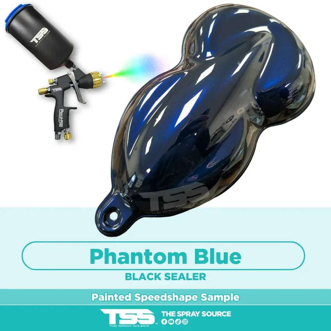 Phantom Blue Painted Sample (Black Ground Coat) – The Spray Source