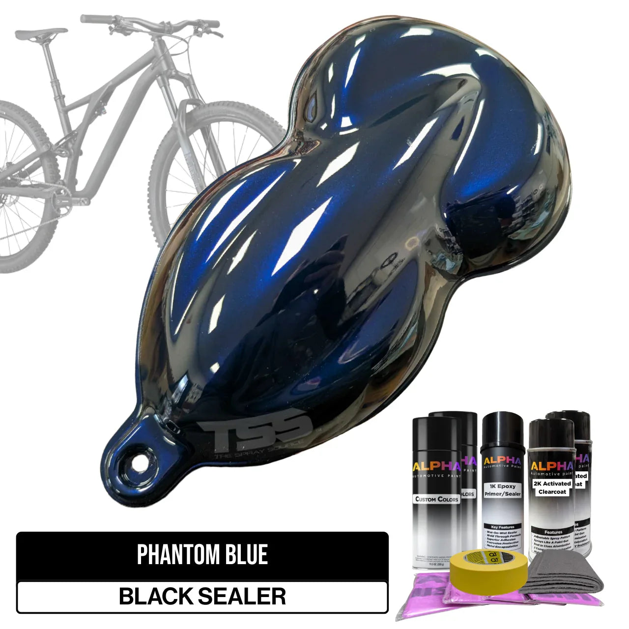 Phantom Blue Bike Paint Kit – The Spray Source