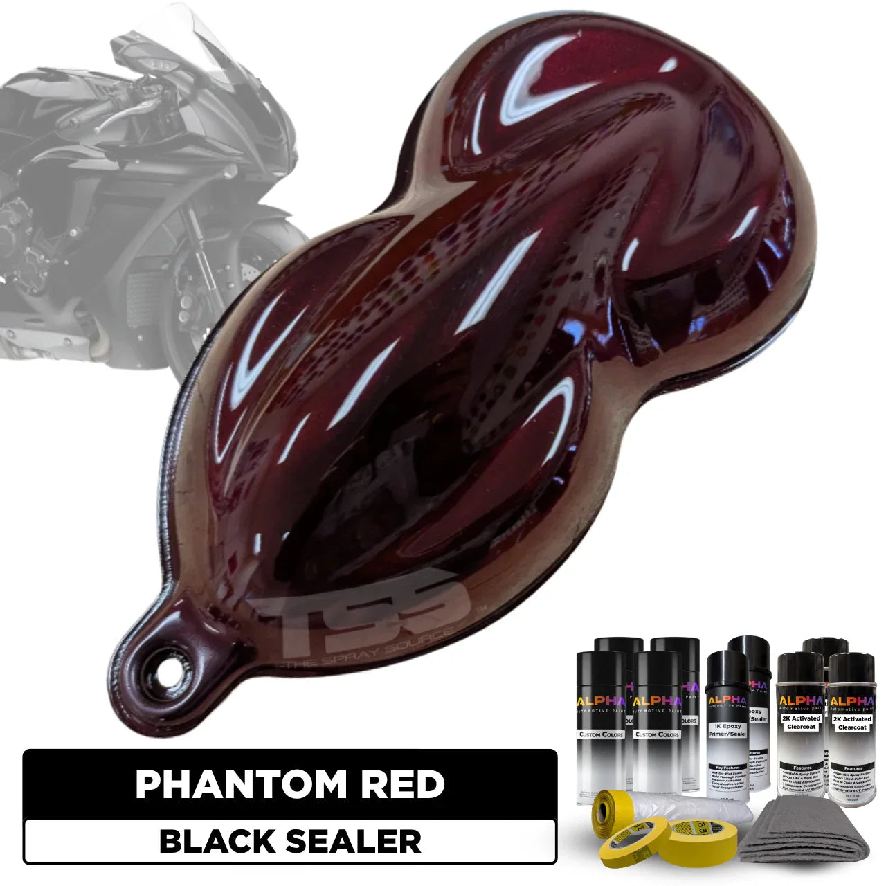 Phantom Red Motorcycle Paint Kit – The Spray Source