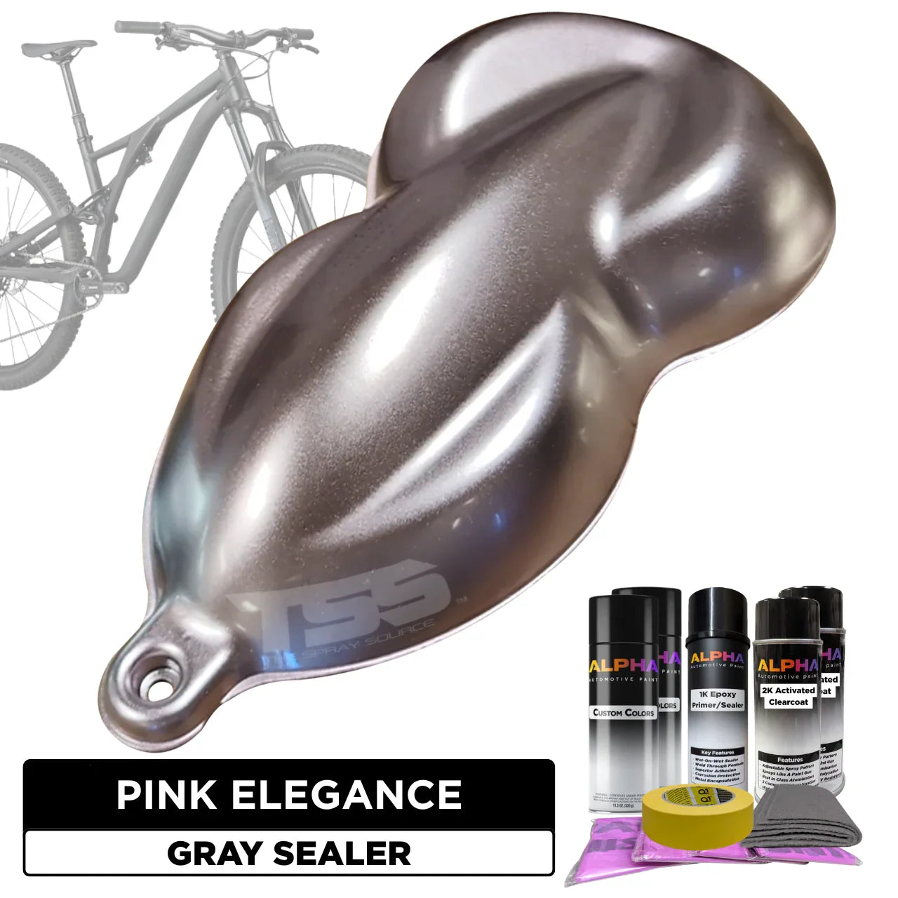 Pink Elegance Bike Paint Kit