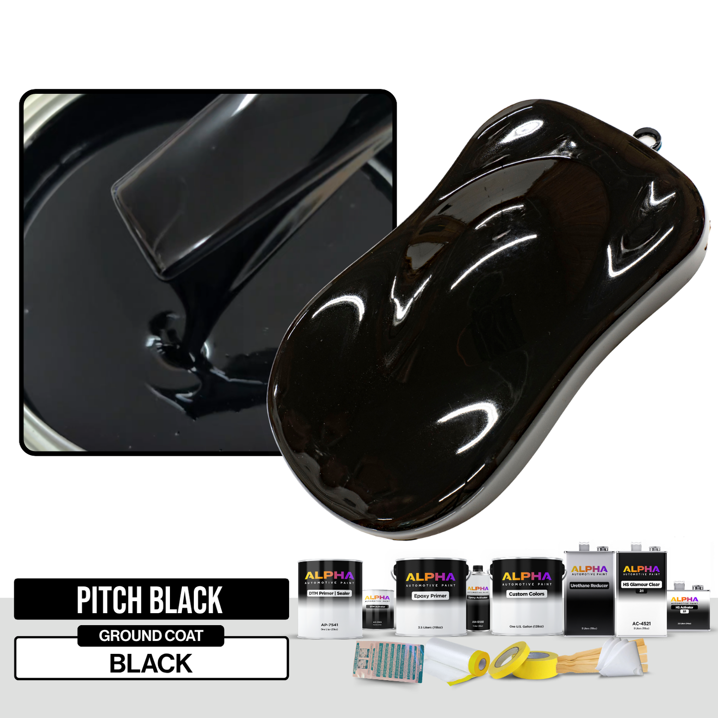 Pitch Black Vehicle Paint Kit