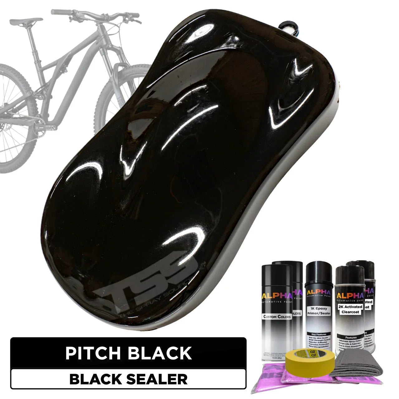 bicycle paint shops near me Pitch Black Bike Paint Kit – The Spray Source