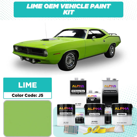 Plymouth Limelight Green J5 | OEMatch Vehicle Paint Kit