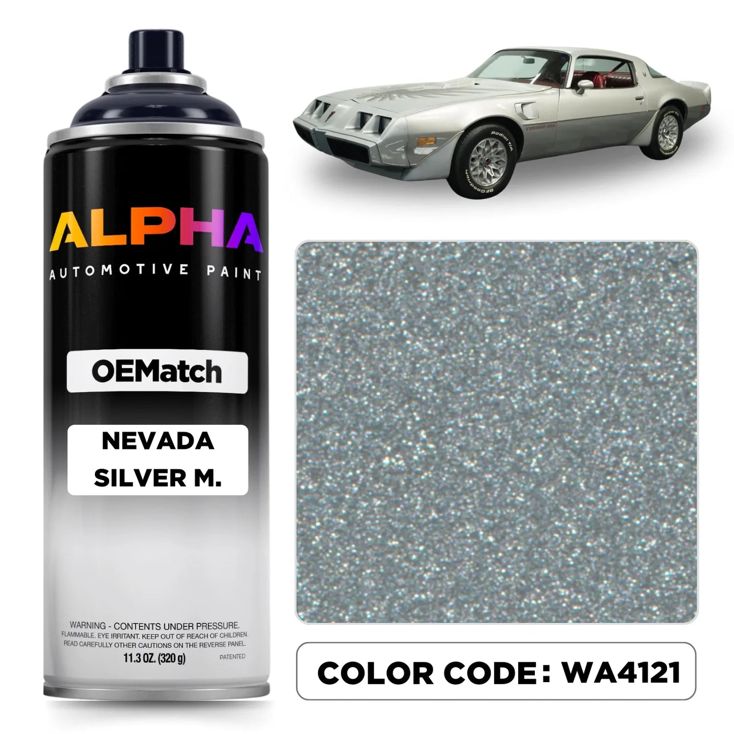 Pontiac Nevada Silver Metallic WA4121 | OEMatch Spray Can