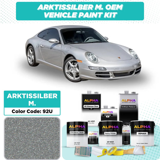 Porsche Arctic Silver 92U | OEMatch Vehicle Paint Kit