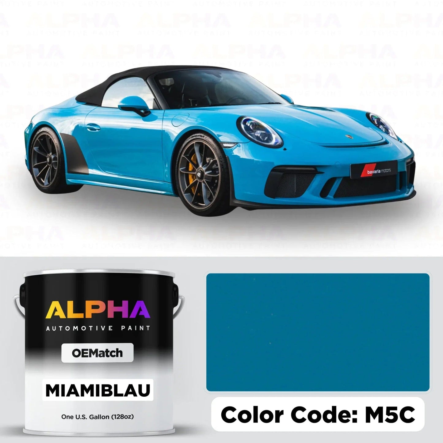Porsche Miami Blue M5C | OEMatch Basecoat
