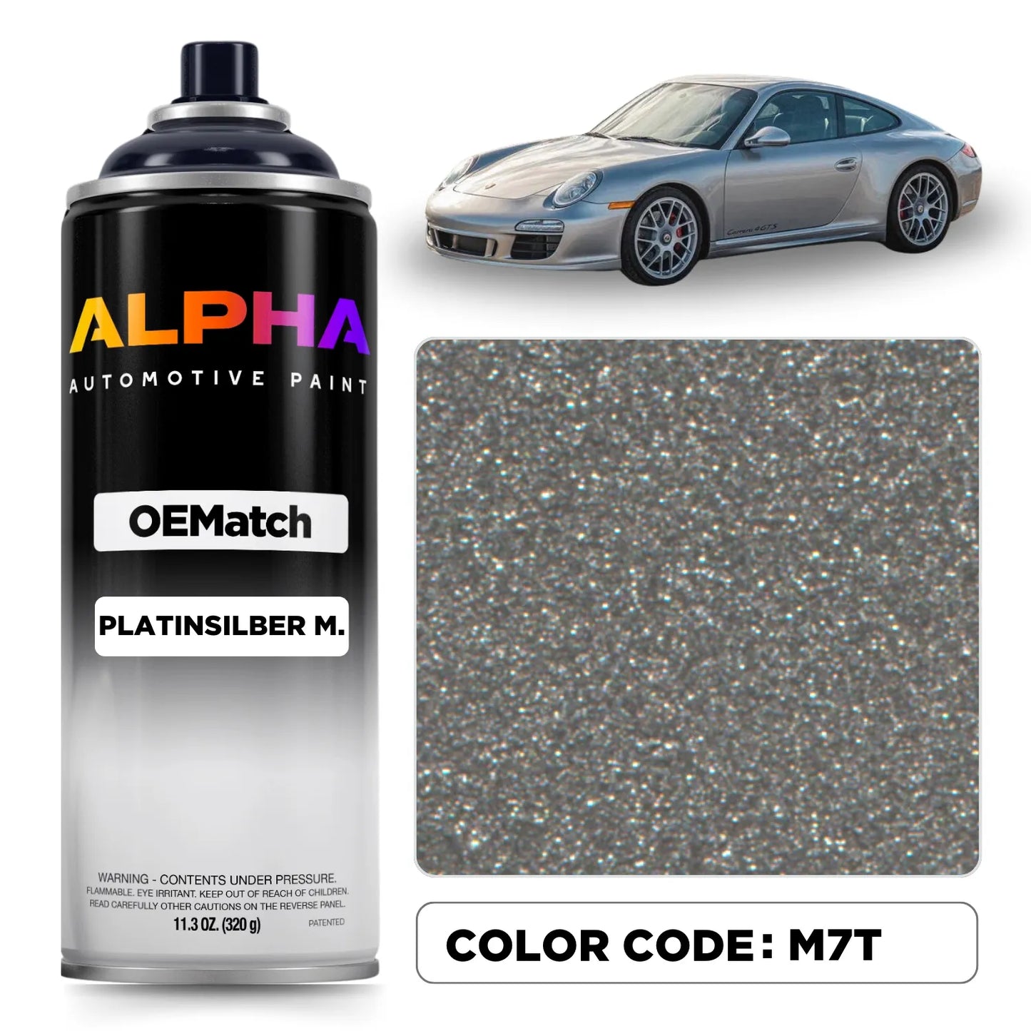 Porsche Platinum Silver Metallic M7T | OEMatch Spray Can