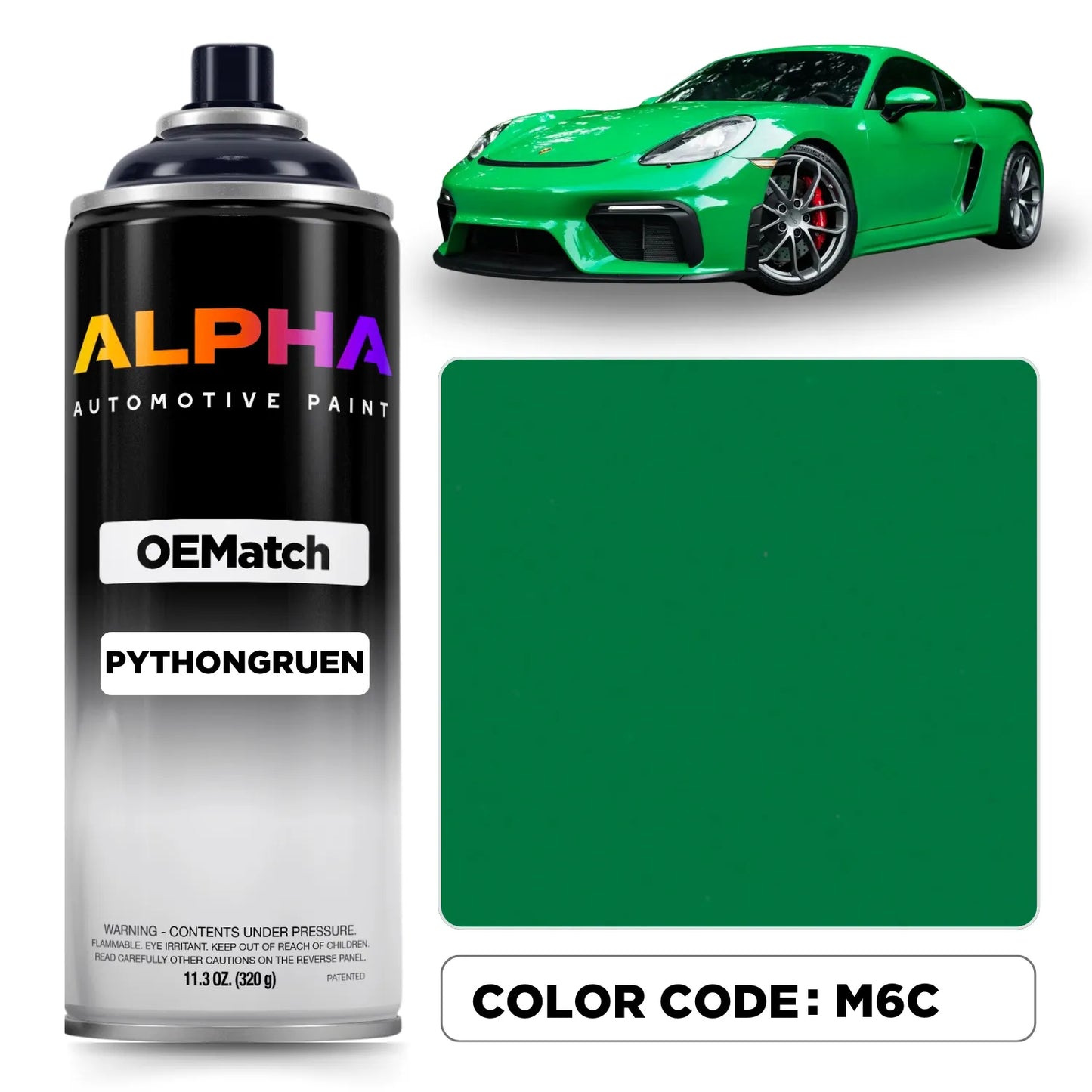 Porsche Python Green M6C | OEMatch Spray Can