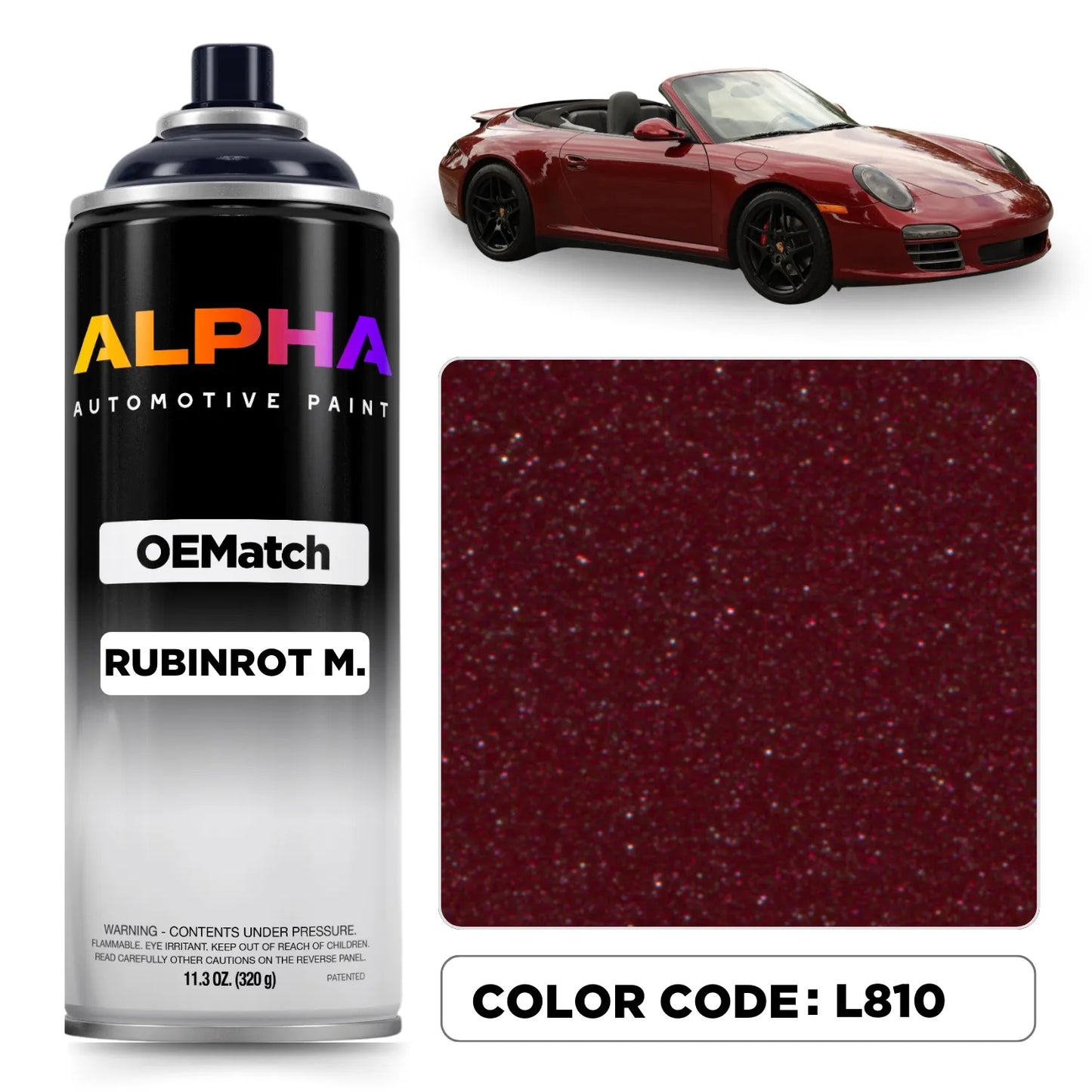 Porsche Ruby Red Metallic L810 | OEMatch Spray Can