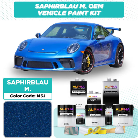 Porsche Sapphire Blue Metallic LM5J / M5J | OEMatch Vehicle Paint Kit