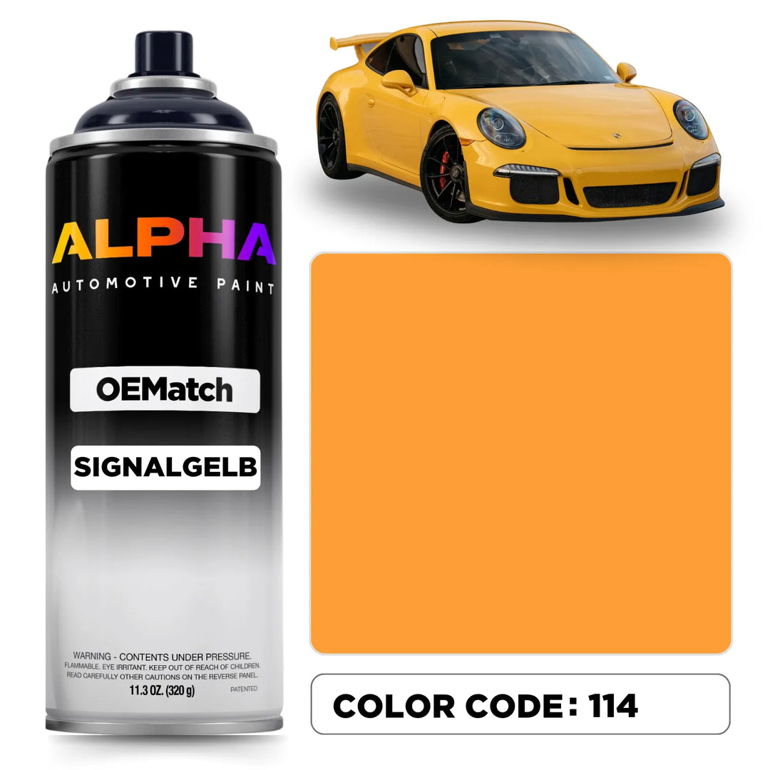 Porsche Signal Yellow 114 | OEMatch Spray Can