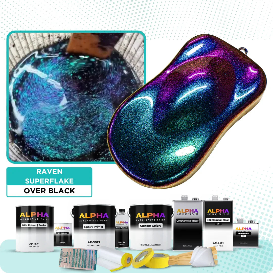 Raven Superflake Vehicle Paint Kit