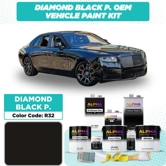 Rolls Royce Diamond Black Pearl R32 | OEMatch Vehicle Paint Kit