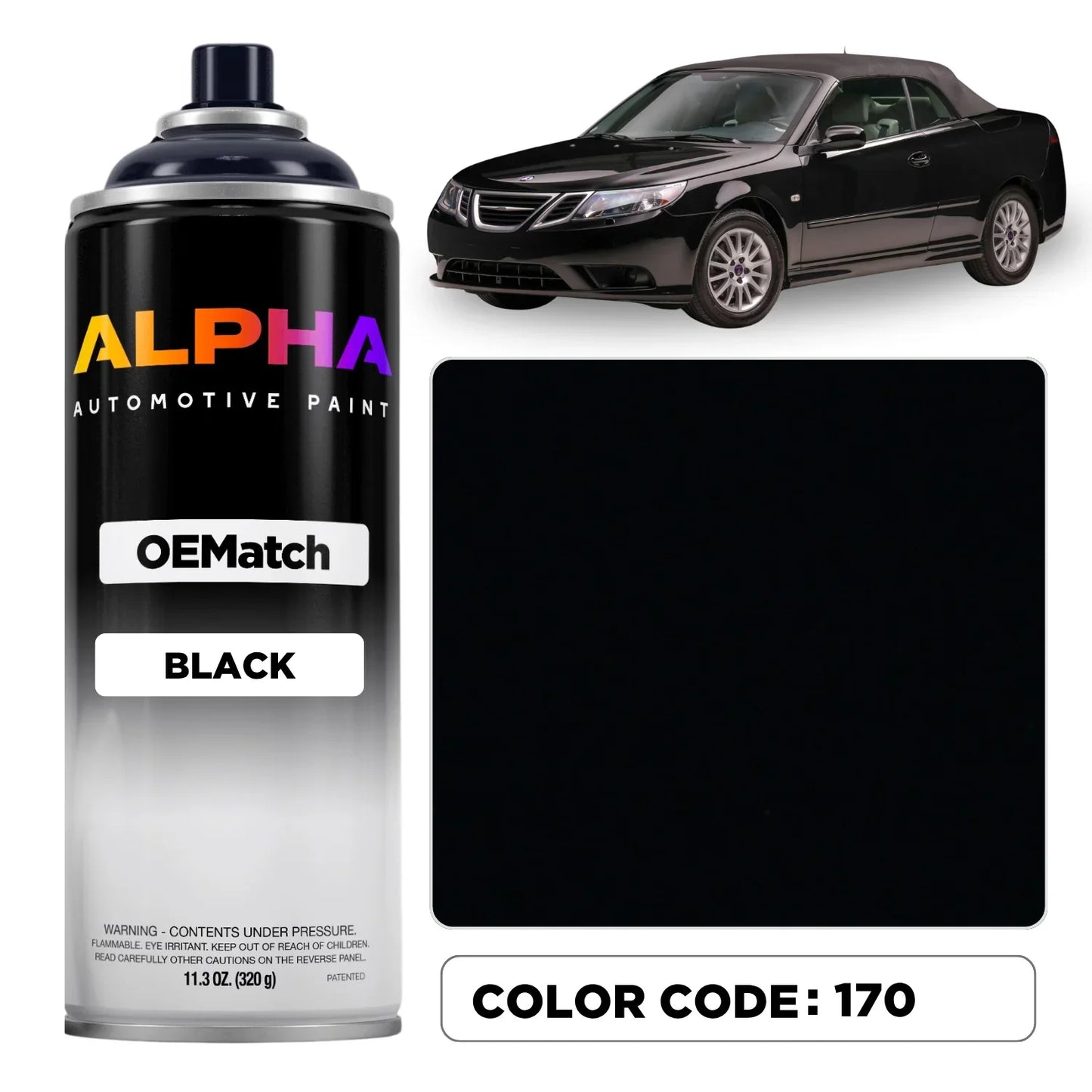 SAAB BLACK 170 | OEMatch Spray Can