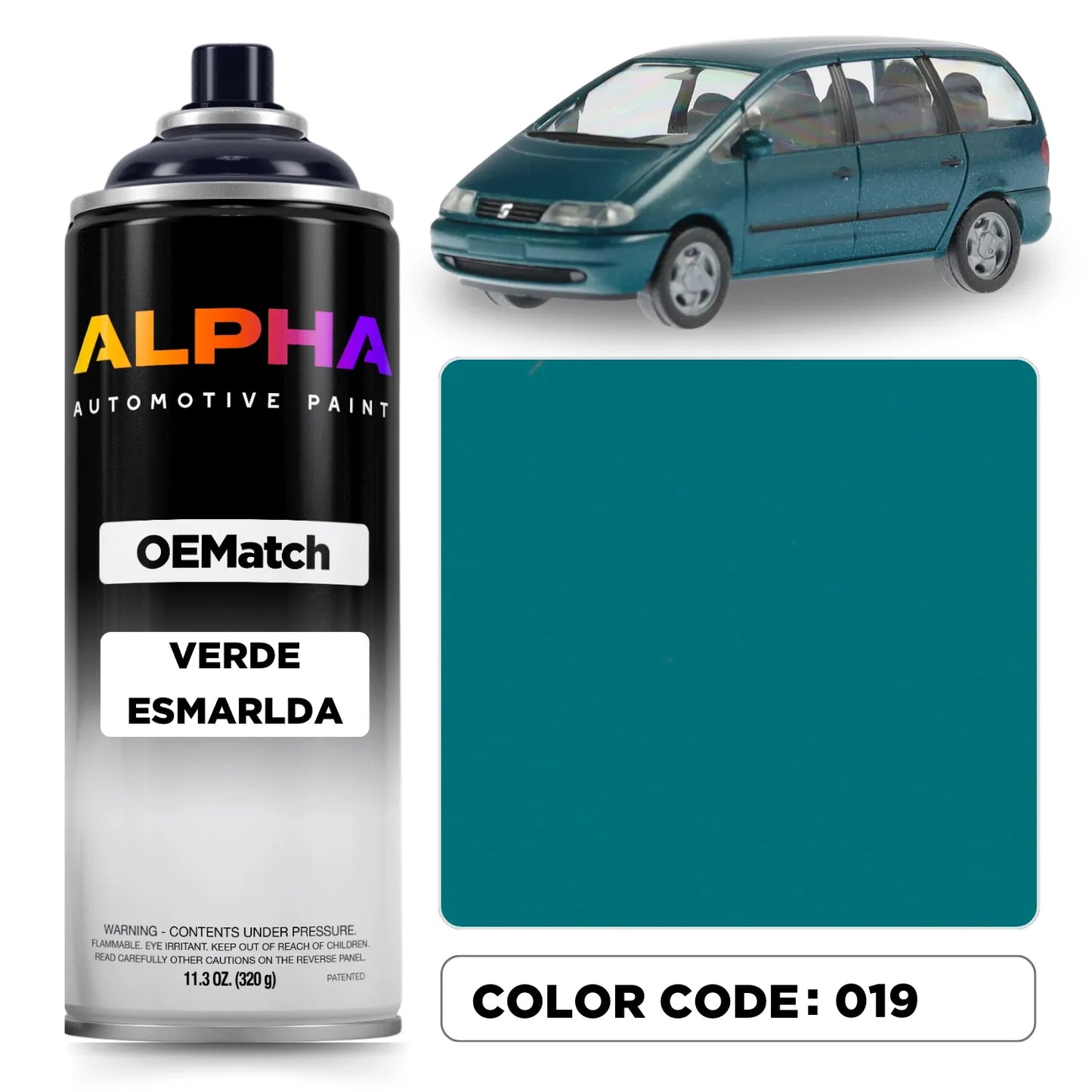 SEAT Verde Esmerlda 019 / 396 | OEMatch Spray Can