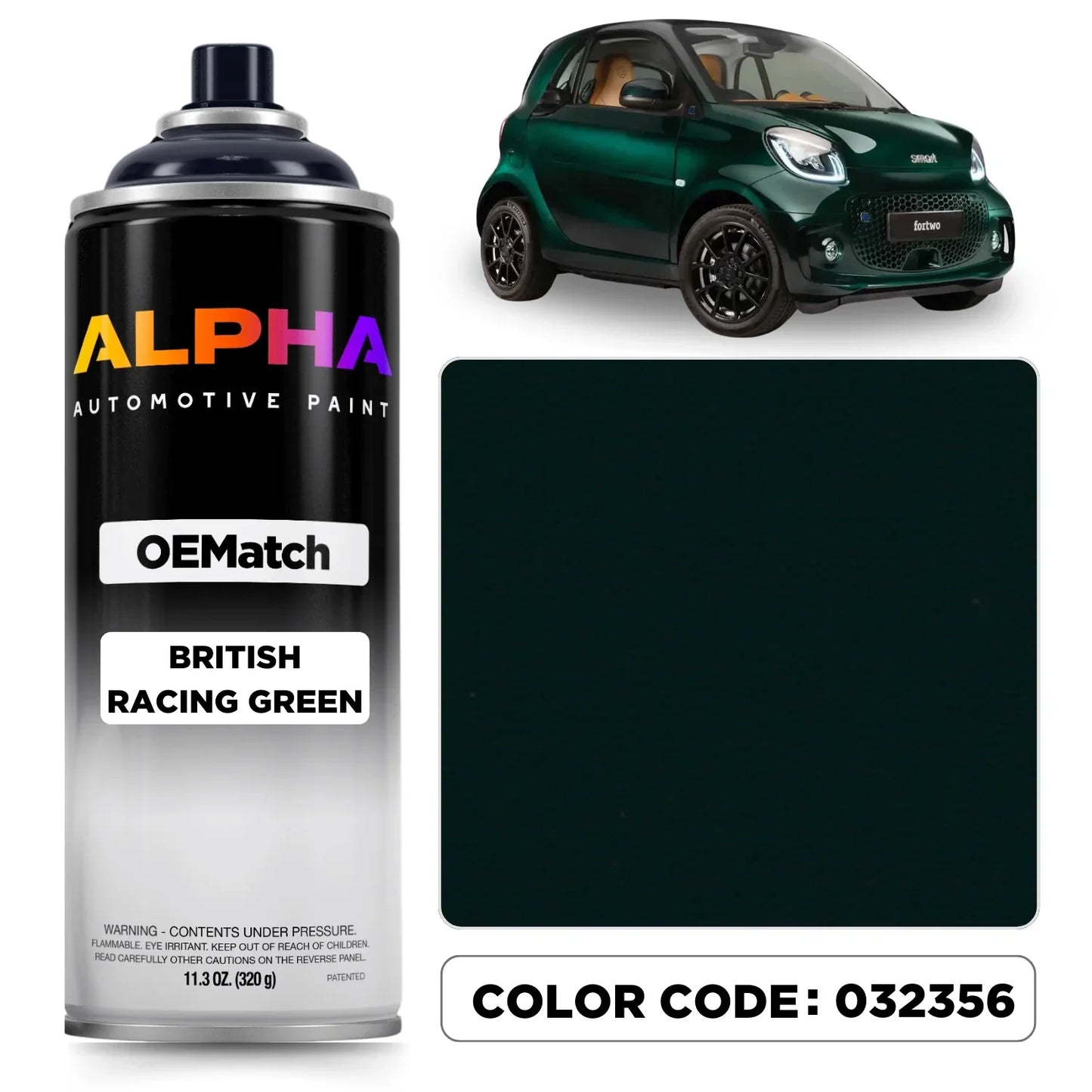 SMART BRITISH RACING GREEN 032356 / HGD | OEMatch Spray Can