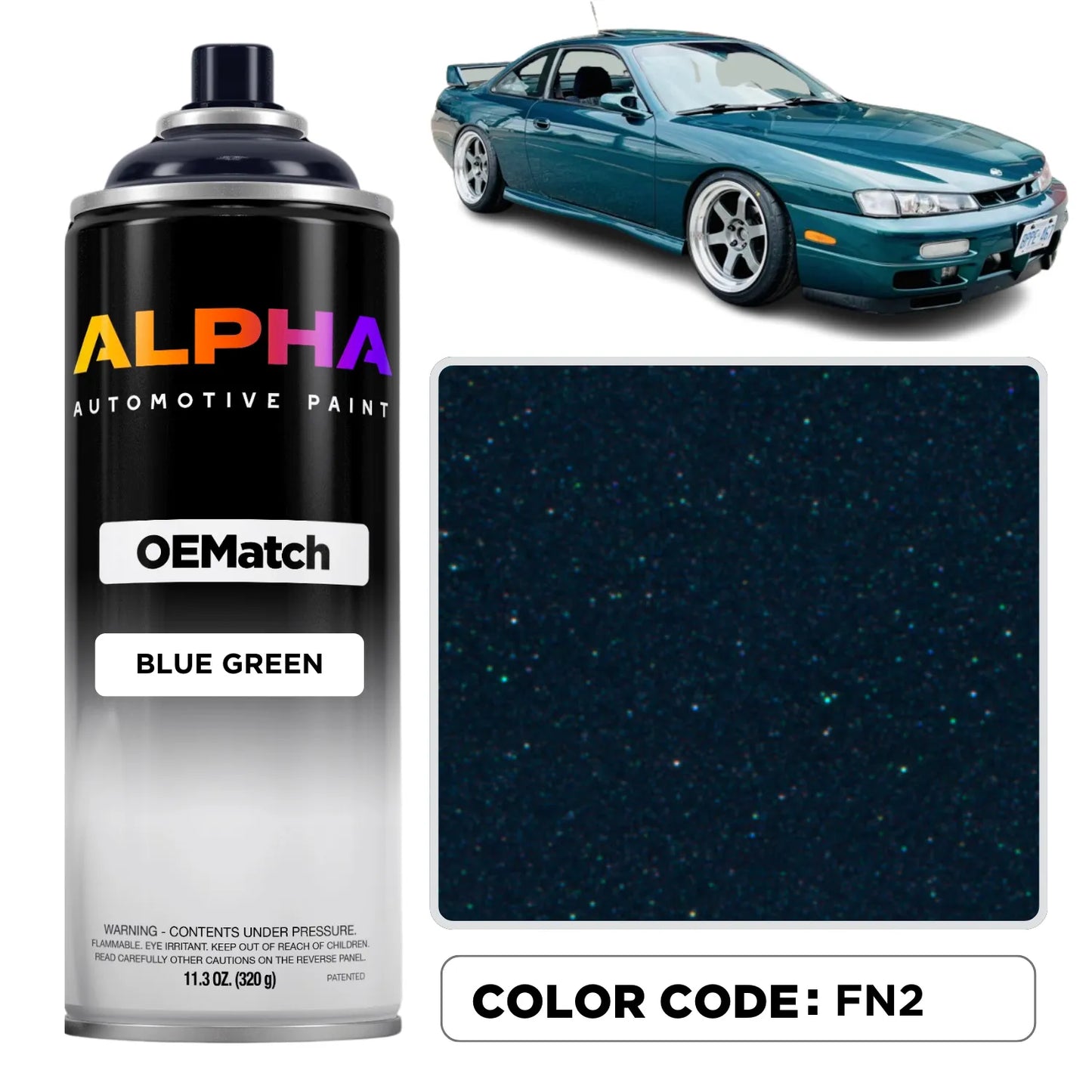 NISSAN BLUE GREEN P. M. FN2 | OEMatch Spray Can