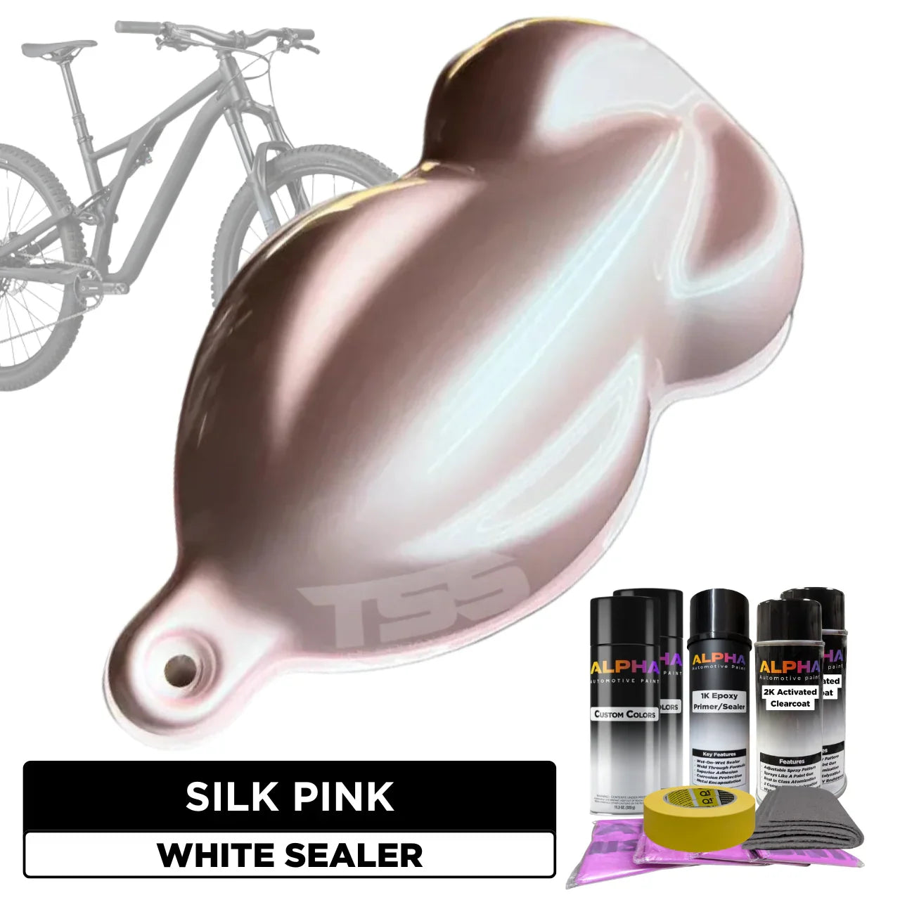 Silk Pink Bike Paint Kit
