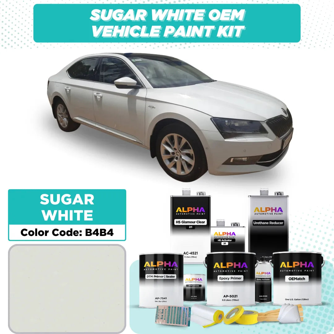 Skoda Sugar White B4B4 | OEMatch Vehicle Paint Kit