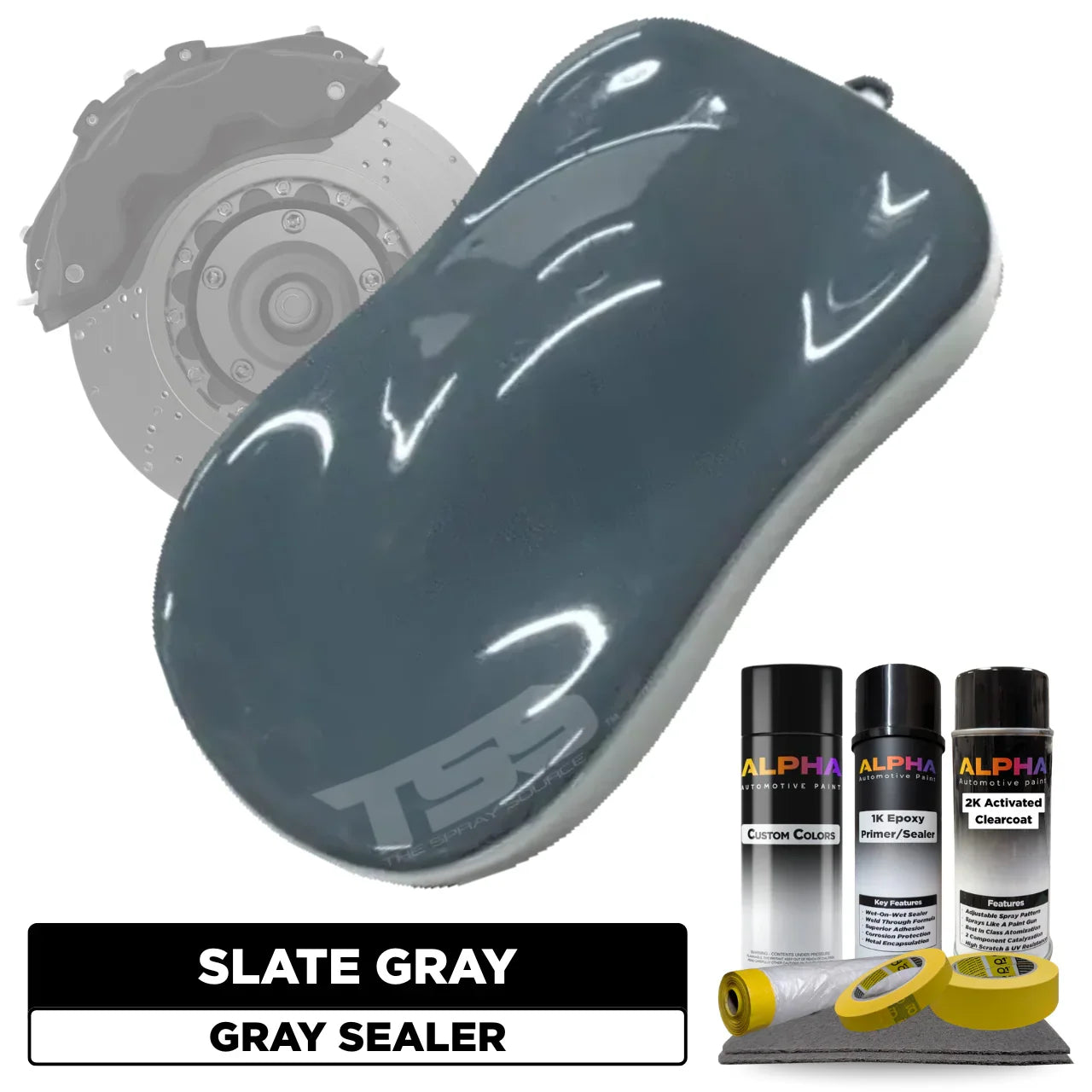 Slate Gray Brake Caliper Paint Kit