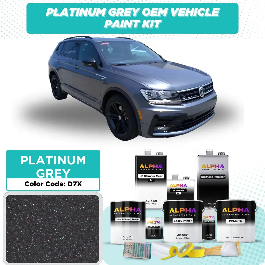 VOLKSWAGEN / AUDI PLATINUM GREY M. D7X | OEMatch Vehicle Paint Kit