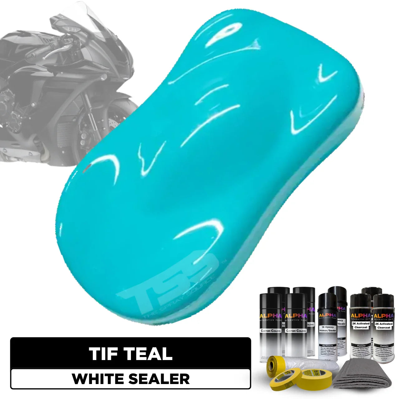 Tif Teal Motorcycle Paint Kit